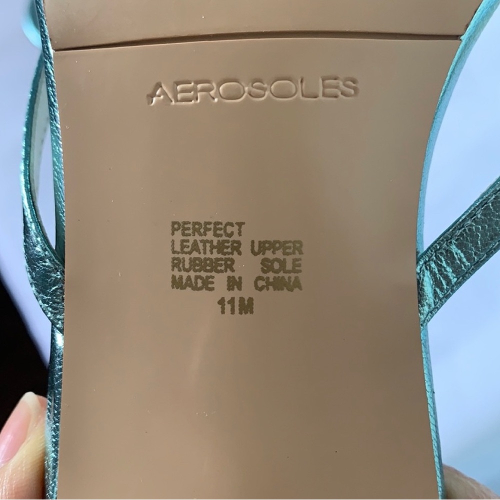 Aerosoles Slip on Sandals Teal Size 11 - Picture 7 of 8